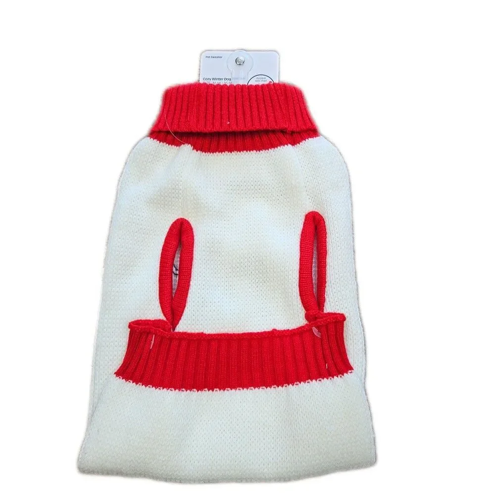 Pet Central Cozy Winter Dog Sweater Coat White Polar Bear Size Medium NWT - Picture 2 of 4